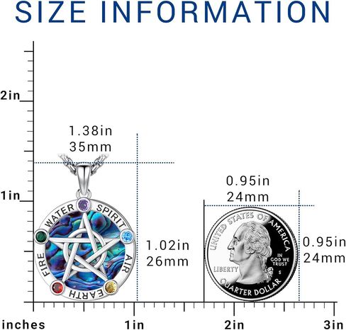 قلادة Eusense Pentagram للنساء الرجال الفضة الاسترليني 925 Pendacle Star Witch Wiccan Pagan Jewelry Stars Netclaces in Saudi Arabia
