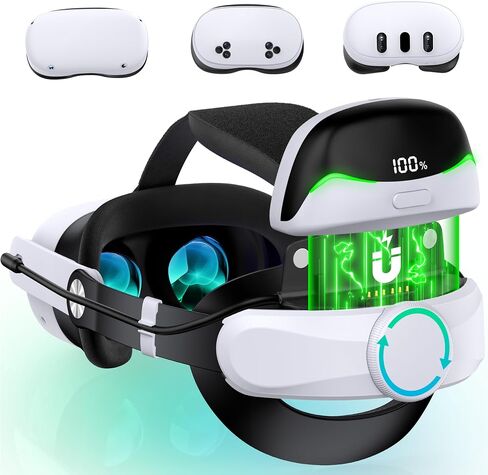 Head Strap for Meta Quest 3S/Quest 3/Quest 2, Enhanced Comfort VR Headset Strap with Quick-Switch Reality Design, Adjustment Dials in Saudi Arabia