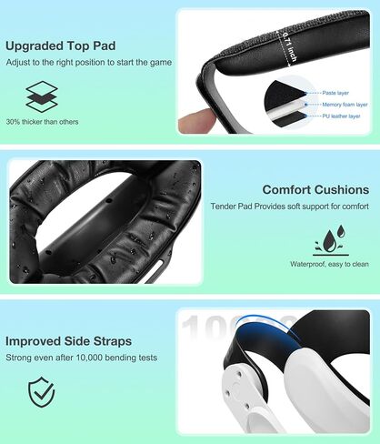 Head Strap for Meta Quest 3S/Quest 3/Quest 2, Enhanced Comfort VR Headset Strap with Quick-Switch Reality Design, Adjustment Dials in Saudi Arabia