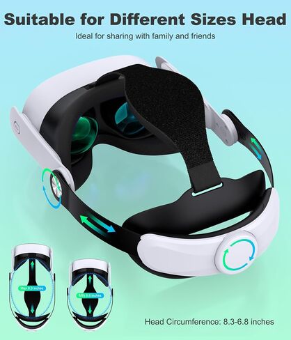 Head Strap for Meta Quest 3S/Quest 3/Quest 2, Enhanced Comfort VR Headset Strap with Quick-Switch Reality Design, Adjustment Dials in Saudi Arabia