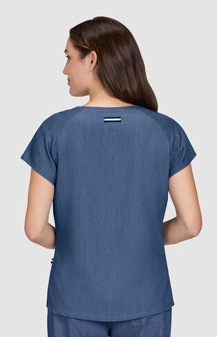 KOI Women's Denim Heart-Shaped Neckline Scrub Top M in Saudi Arabia