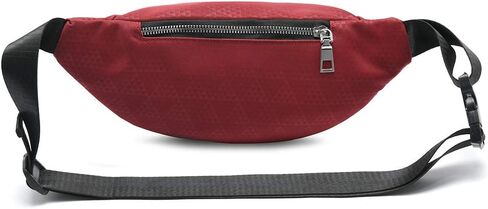 حقيبة الخصر MOCE للرجال والنساء، حقيبة أنيقة مقاومة للماء مع حزام قابل للتعديل للسفر والمشي لمسافات طويلة والجري والرياضات الخارجية. (مموه أحمر) in Kuwait