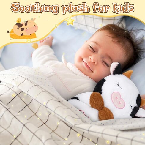 تنفس حيوان محشوة ، 10 بوصة من عيد الفصح أبيض أفخم محشوة بإضاءة موسيقى سليمة مريحة ، هدية أرنب نوم ، نوم ، نوم ، هدية عيد الفصح للأطفال ، والطفل ، والأولاد والبنات in Kuwait