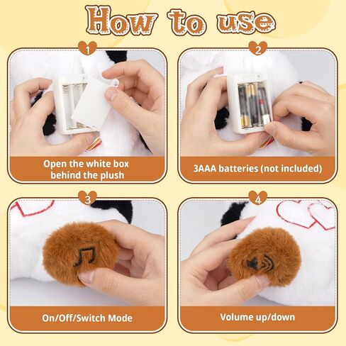 تنفس حيوان محشوة ، 10 بوصة من عيد الفصح أبيض أفخم محشوة بإضاءة موسيقى سليمة مريحة ، هدية أرنب نوم ، نوم ، نوم ، هدية عيد الفصح للأطفال ، والطفل ، والأولاد والبنات in Kuwait