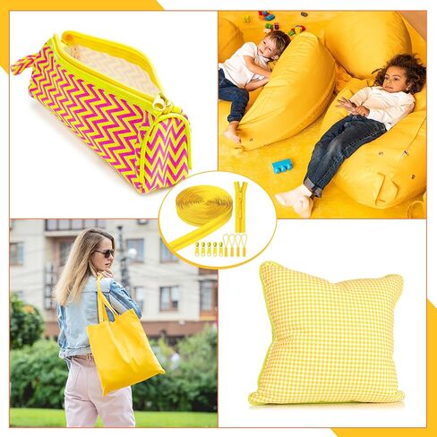 Juexica 10 Yards #5 White Nylon Coil Zippers with 30 Pieces Sliders 30 Zipper Pulls for Replacement Sewing DIY Sewing Tailor Craft Bag Garment Home Textile in Kuwait