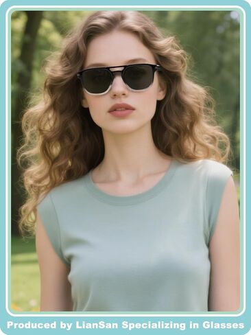 LianSan Double Bridge Full Readers Sunglasses for Women - Stylish Reading Sunglasses with Readers Built in with Spring Hinge in Kuwait
