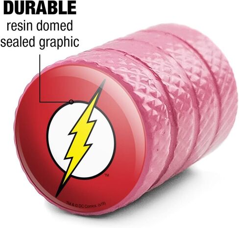 GRAPHICS & MORE The Flash Lightning Bolt Logo Tire Rim Wheel Aluminum Valve Stem Caps in Saudi Arabia