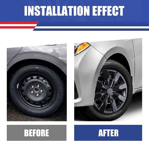 ROXX 4PCS مجموعة 16 بوصة العجلة حافة حافة البديل HUBCAPS استبدال لتويوتا كورولا 2009-2019 ، ل Toyota Matrix 2009-2014 (فقط مناسبة للعجلات الصلب) ، snap على Car Truck Suv Hub Cap (5110 ، Lacquer Black) in Kuwait