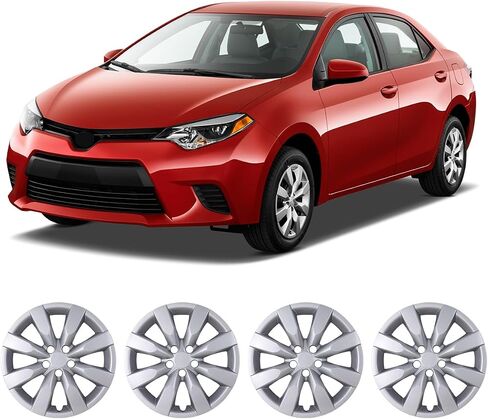 ROXX 4PCS مجموعة 16 بوصة العجلة حافة حافة البديل HUBCAPS استبدال لتويوتا كورولا 2009-2019 ، ل Toyota Matrix 2009-2014 (فقط مناسبة للعجلات الصلب) ، snap على Car Truck Suv Hub Cap (5110 ، Lacquer Black) in Kuwait