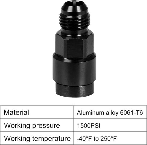 6AN ذكر إلى 5/16 الإناث Quick-Disconnect ، دفع السكك الحديدية EFI Fuel Fitting Molection Aluminium 1pc in Kuwait