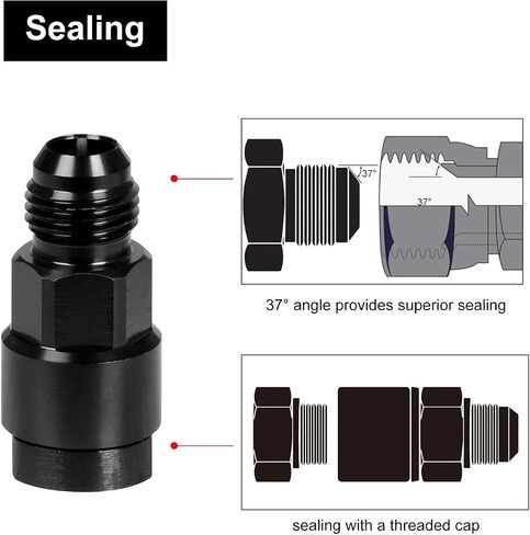 6AN ذكر إلى 5/16 الإناث Quick-Disconnect ، دفع السكك الحديدية EFI Fuel Fitting Molection Aluminium 1pc in Kuwait