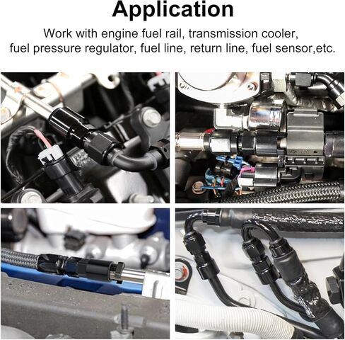 6AN ذكر إلى 5/16 الإناث Quick-Disconnect ، دفع السكك الحديدية EFI Fuel Fitting Molection Aluminium 1pc in Kuwait