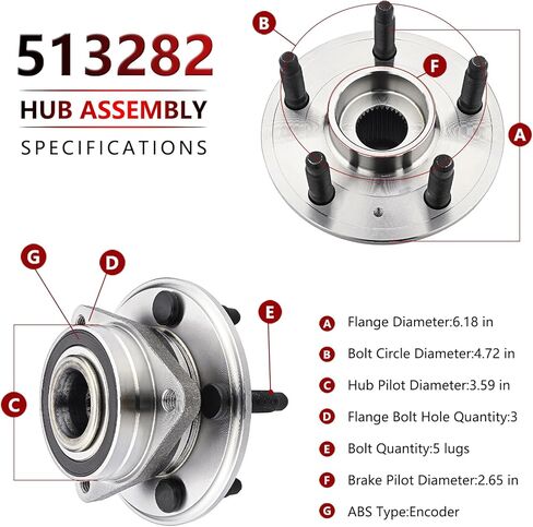 JLEO 513282 Front or Rear Wheel Hub Bearing Fits for Chevrolet Camaro 2010-2015,for Chevrolet Impala 2018-2019,for Cadillac CTS 2008-2014,for Cadillac CTS,XTS 2018-2019 Hub Assembly Replacement in Saudi Arabia