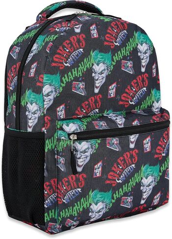 DC Comics Kids Batman Backpack - Batman ، Superman ، The Joker Superhero Bookbag for Boys Girls Foodlers and Come -Custom - Lunchbox Compatible Bag (Batman Black) in Saudi Arabia