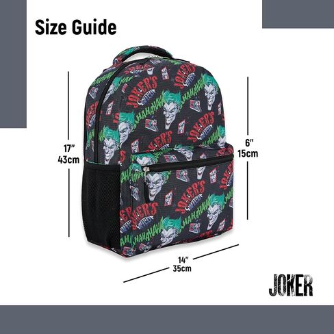 DC Comics Kids Batman Backpack - Batman ، Superman ، The Joker Superhero Bookbag for Boys Girls Foodlers and Come -Custom - Lunchbox Compatible Bag (Batman Black) in Saudi Arabia