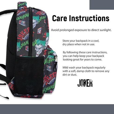 DC Comics Kids Batman Backpack - Batman ، Superman ، The Joker Superhero Bookbag for Boys Girls Foodlers and Come -Custom - Lunchbox Compatible Bag (Batman Black) in Saudi Arabia