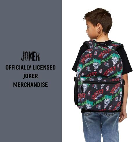 DC Comics Kids Batman Backpack - Batman ، Superman ، The Joker Superhero Bookbag for Boys Girls Foodlers and Come -Custom - Lunchbox Compatible Bag (Batman Black) in Saudi Arabia