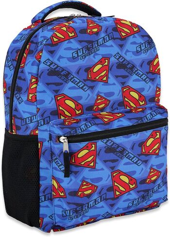 DC Comics Kids Batman Backpack - Batman ، Superman ، The Joker Superhero Bookbag for Boys Girls Foodlers and Come -Custom - Lunchbox Compatible Bag (Batman Black) in Kuwait