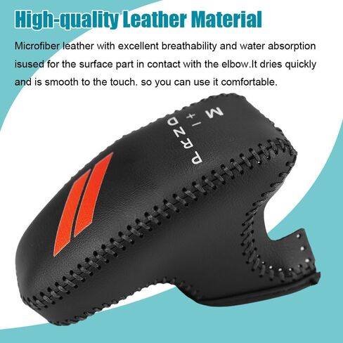 LEXLEY Leather Gear Shift Knob Cover for Dodge 2015-2023 Charger Challenger,2016-2023 Durango-Carbon fiber in Saudi Arabia