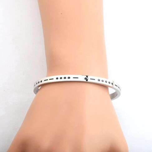 Pliti Pliti Bracelet Addiction Recovery Gift 12 Step Gift Sity Badass Morse Cuff Bangle for Women in Kuwait