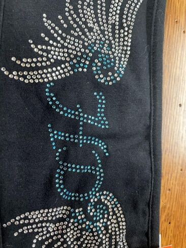 Danbando Headband Head Wrap Bandanna H D Wings with Rhinestones 4 Way Stretch Optional Pony Tail Hole Sweatband HD in Saudi Arabia