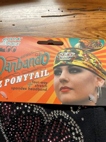 Danbando Headband Head Wrap Bandanna H D Wings with Rhinestones 4 Way Stretch Optional Pony Tail Hole Sweatband HD in Saudi Arabia