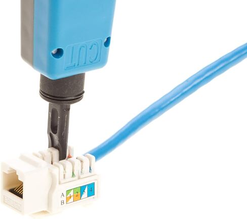 Cat5e Keystone Ethernet Wall Jack Punch Down UTP 45-Degree (Easier Termination Than 90-Degree), RJ45 Slim Profile Speed Termination Yellow 45° Angled (1000 Pack) in Kuwait