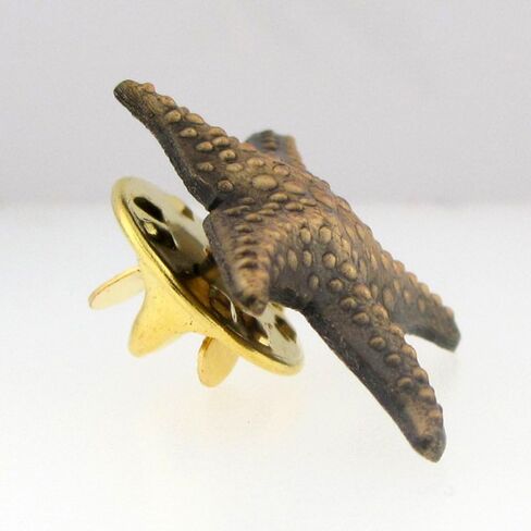 PinMart Antique Bronze 3D Starfish Ocean Animal Lapel Pin in Saudi Arabia