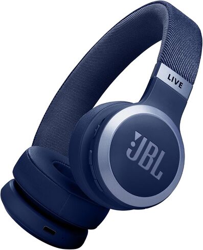 JBL Live 670NC - Wireless On-Ear Headphones with Adaptive Noise Cancelling with Smart Ambient, Up to 65H battery life with speed charge, Lightweight, comfortable and foldable design (Black) (Renewed) in Saudi Arabia