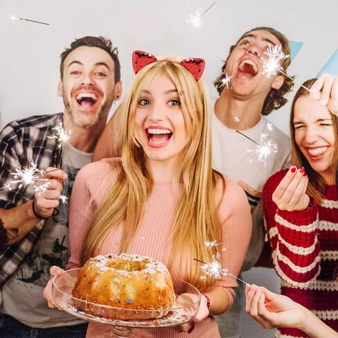 COCIDE Cat Ears Headbands for Women Sequin Hairband for Girls Taylor Party Decorations for Girls Kitty Favors Birthday for Gabby Halloween Hair Accessories Cosplay in Kuwait