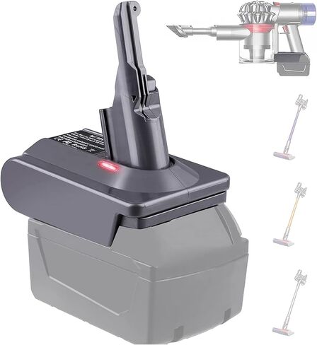 New V8/V7 Battery Adapter Compatible with Dyson V8 Battery Adapter for Milwaukee M18 18V Battery to Dyson V7/V8 Handheld Vacuum Converter for Dyson V7/V8 Series Vacuum Cleaner, with Trigger Lock in Kuwait