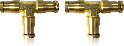 عزم الدوران 2PCS 1/4 Union Tee Push لتوصيل تركيبات التصويت السريع النحاس 1/4 × 1/4 × 1/4 OD 3 طريقة محول الاتحاد على شكل تي شيرت لأكياس هواء أدوات التعليق نابض وضاغط in Saudi Arabia