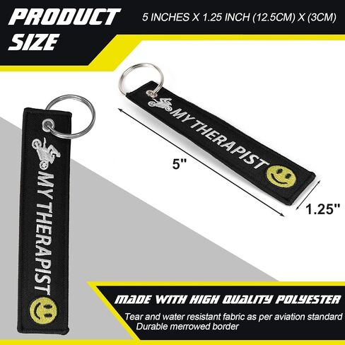 x xotic tech 2pcs Keychain Tag with Key Ring for Motorcycles, Cars, Backpack, Keys Tag Lock Luggage Embroidered Accessory in Saudi Arabia