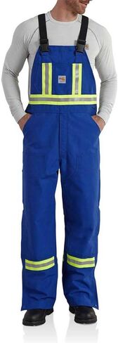 Carhartt Men's 101703 Flame-Resistant Striped Duck Bib Overall - Unlined in Saudi Arabia