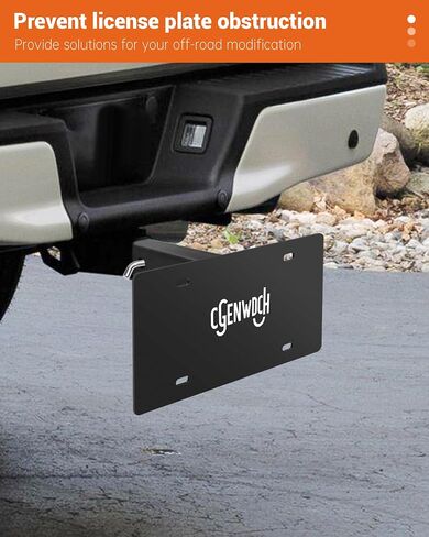 31002 Trailer Hitch License Plate Holder Bracket, Metal Universal License Plate Mount, No Drilling Required, Suitable for Trucks/SUV/RV with 2" Receiver in Saudi Arabia