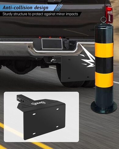 31002 Trailer Hitch License Plate Holder Bracket, Metal Universal License Plate Mount, No Drilling Required, Suitable for Trucks/SUV/RV with 2" Receiver in Saudi Arabia