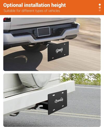 31002 Trailer Hitch License Plate Holder Bracket, Metal Universal License Plate Mount, No Drilling Required, Suitable for Trucks/SUV/RV with 2" Receiver in Saudi Arabia