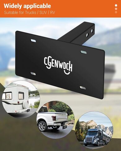 31002 Trailer Hitch License Plate Holder Bracket, Metal Universal License Plate Mount, No Drilling Required, Suitable for Trucks/SUV/RV with 2" Receiver in Saudi Arabia