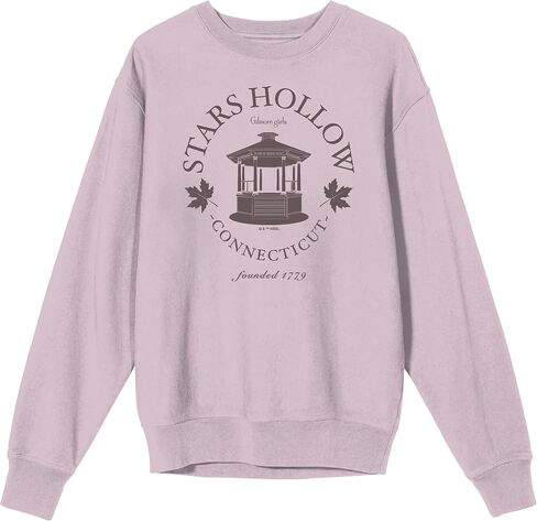 Bioworld Gilmore Girls Stars Hollow Women's Pink Crew Neck Sweatshirt in Saudi Arabia
