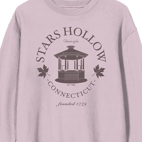 Bioworld Gilmore Girls Stars Hollow Women's Pink Crew Neck Sweatshirt in Saudi Arabia