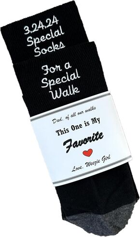 Custom Father of the Bride dress socks, personalized embroidered wedding socks, Special Socks for a Special Walk, Sock Wrapper included. Dad Wedding Gift, Personalized Socks [F23LB4] in Saudi Arabia