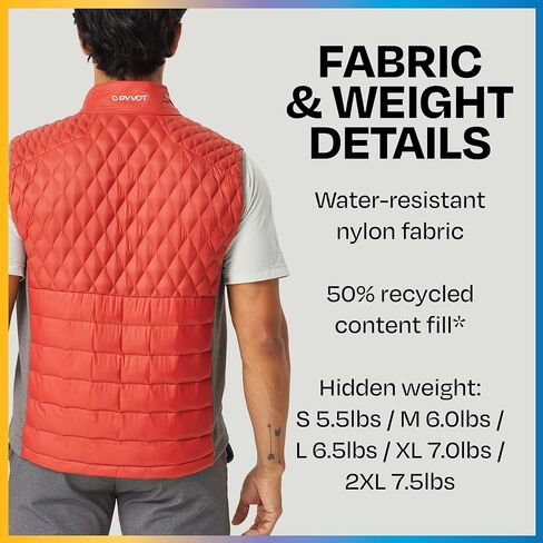 Men’s Dash Weighted Quilted Vest, Weighted Blanket Inspired Clothing for Sensory Issues in Kuwait