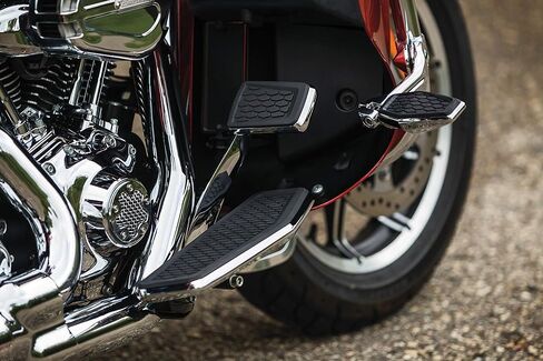 Kuryakyn 5914 التحكم في قدم الدراجات النارية: وسادة دواسة فرامل Hex لعام 1980-2019 Harley-Davidson FL الدراجات النارية ، Chrome in Saudi Arabia