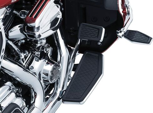 Kuryakyn 5914 التحكم في قدم الدراجات النارية: وسادة دواسة فرامل Hex لعام 1980-2019 Harley-Davidson FL الدراجات النارية ، Chrome in Saudi Arabia