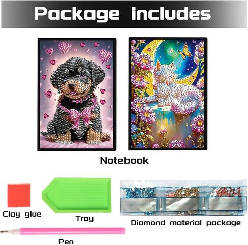 DCIDBEI 2 Pack Diamond Painting Notebook A5 Blank Diamond Painting Notebooks Diamond Art Secret Journal Sketchbook for Adults Birds and Flowers Hummingbird Sketchbook Diamond Art Journal in Kuwait