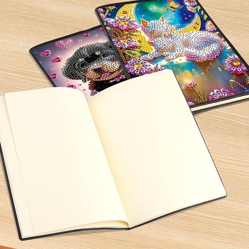 DCIDBEI 2 Pack Diamond Painting Notebook A5 Blank Diamond Painting Notebooks Diamond Art Secret Journal Sketchbook for Adults Birds and Flowers Hummingbird Sketchbook Diamond Art Journal in Kuwait