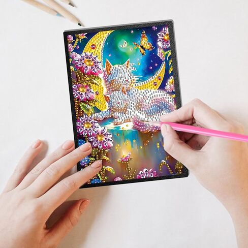 DCIDBEI 2 Pack Diamond Painting Notebook A5 Blank Diamond Painting Notebooks Diamond Art Secret Journal Sketchbook for Adults Birds and Flowers Hummingbird Sketchbook Diamond Art Journal in Kuwait