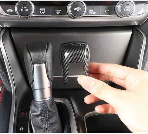 Xiter ABS Car Interior Auto Gear Shift Cover Cover Cover Trim Car Care Accessories Case for Honda Accord 2018 2019 2020 2021 2022AUTOMATIC RED in Saudi Arabia