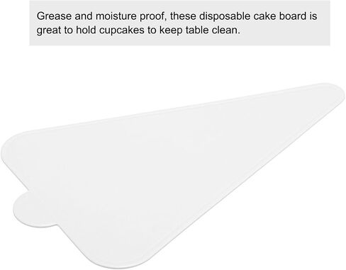 uxcell 200pcs Mini Cake Boards, Mousse Cake Cardboards Triangle Cake Bases Plates Cupcake Dessert Displays Base Tray for Cupcakes, Cakes, Dessert Base - Grease Proof (Gold) in Saudi Arabia