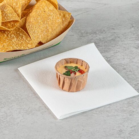 Restaurantware-أكواب حصة بسعة 2 أونصة، 100 كوب بهار للاستعمال مرة واحدة - أكواب طعام من الورق الأبيض قابلة للتحلل ومتعددة الاستخدامات، أنيقة، لتقديم التغميسات والمربيات والصلصات والمكسرات والمزيد in Saudi Arabia